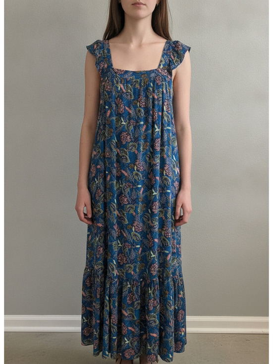 Knox Rose Dresses & Skirts - NWOT | Knox Rose | XS | Blue Floral Paisley Tiered Midi Dress